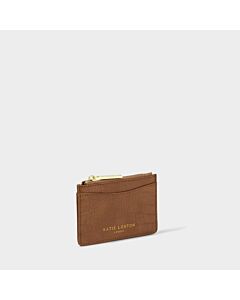 Katie Loxton Cara Faux Croc Curve Cardholder - Cognac